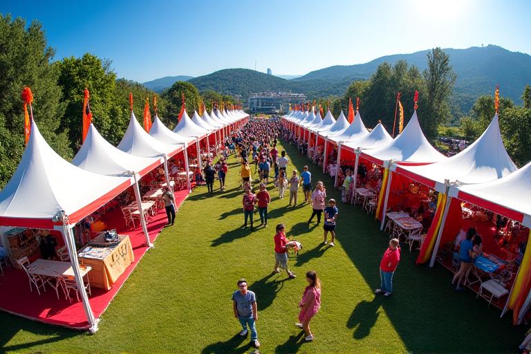 Utomhusevent festival utrustning